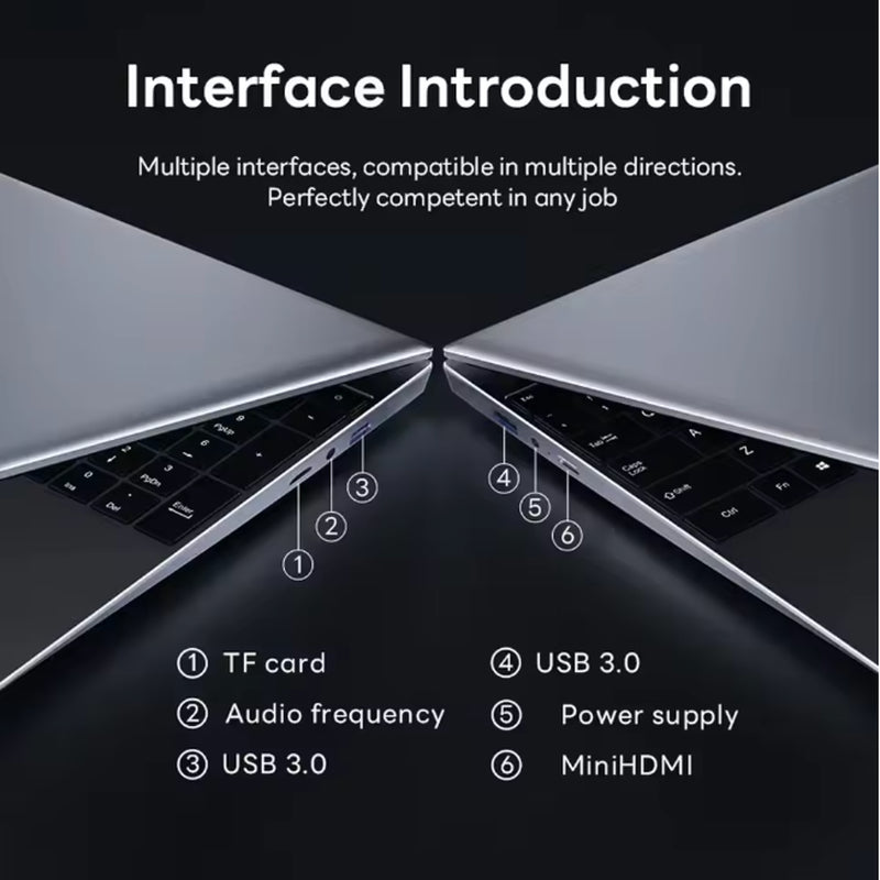 15.6" Intel Core I7 8500Y Windows 11 Pro Laptops Fingerprint Unlock 16GB RAM 2TB