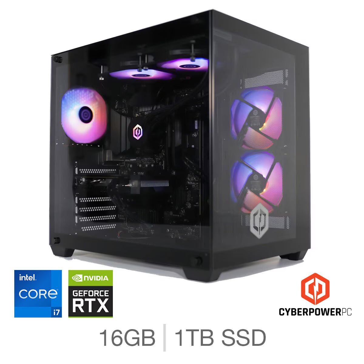 Cyberpower, Intel Core I7, 16GB RAM, 1TB SSD, NVIDIA Geforce RTX 5070, Gaming Desktop PC