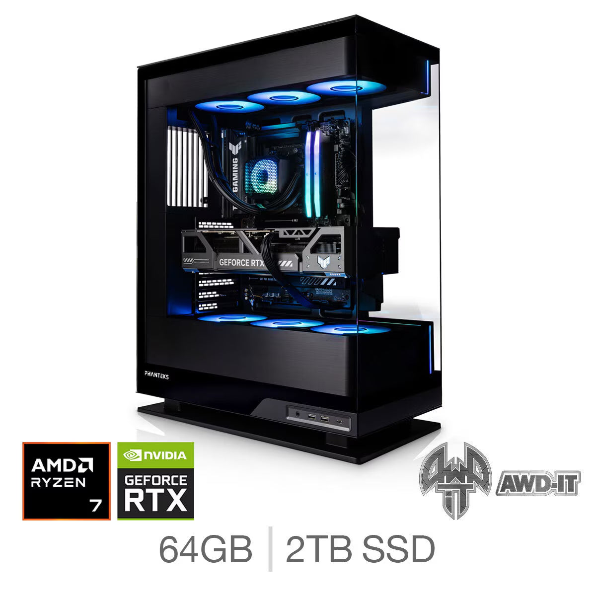 Evolution 9, AMD Ryzen 7, 64GB RAM, 2TB SSD, NVIDIA Geforce RTX 5090, Gaming Desktop PC