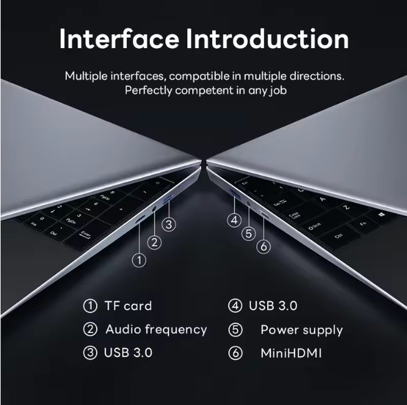 14.1" Intel Core I9-8950Hk Laptop 16GB RAM 2TB SSD Laptops 1920*1080 Notebook PC