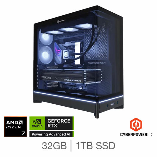 Cyberpower, AMD Ryzen 7, 32GB RAM, 1TB SSD, NVIDIA Geforce RTX 5070, Gaming Desktop PC