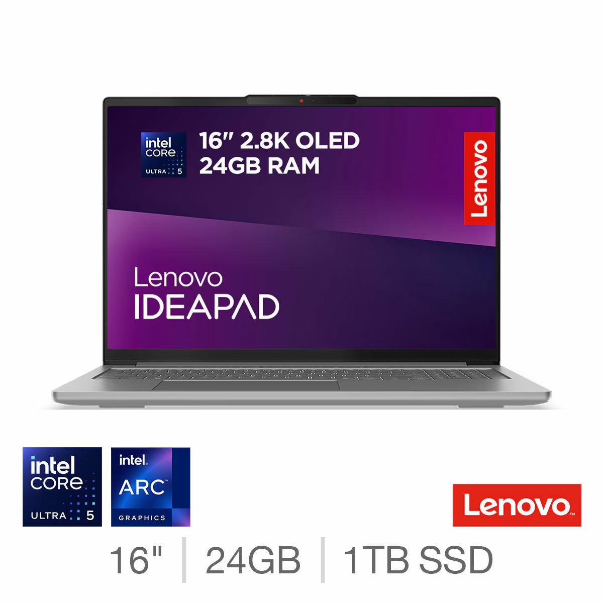 Ideapad Pro 5, Intel Core Ultra 5, 24GB RAM, 1TB SSD, 16 Inch OLED Laptop, 83JM0039UK
